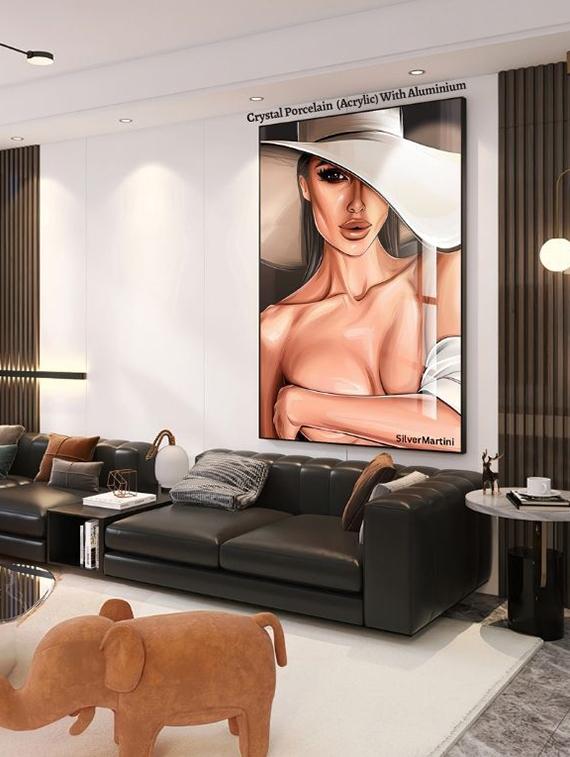 luxury modern glam wall painting