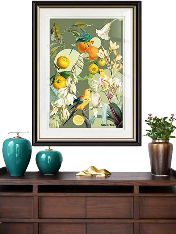luxury bloom nature art wall painting