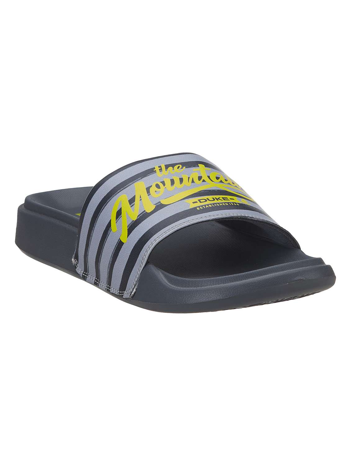 men grey slider flip flop - 21645397 -  Standard Image - 1