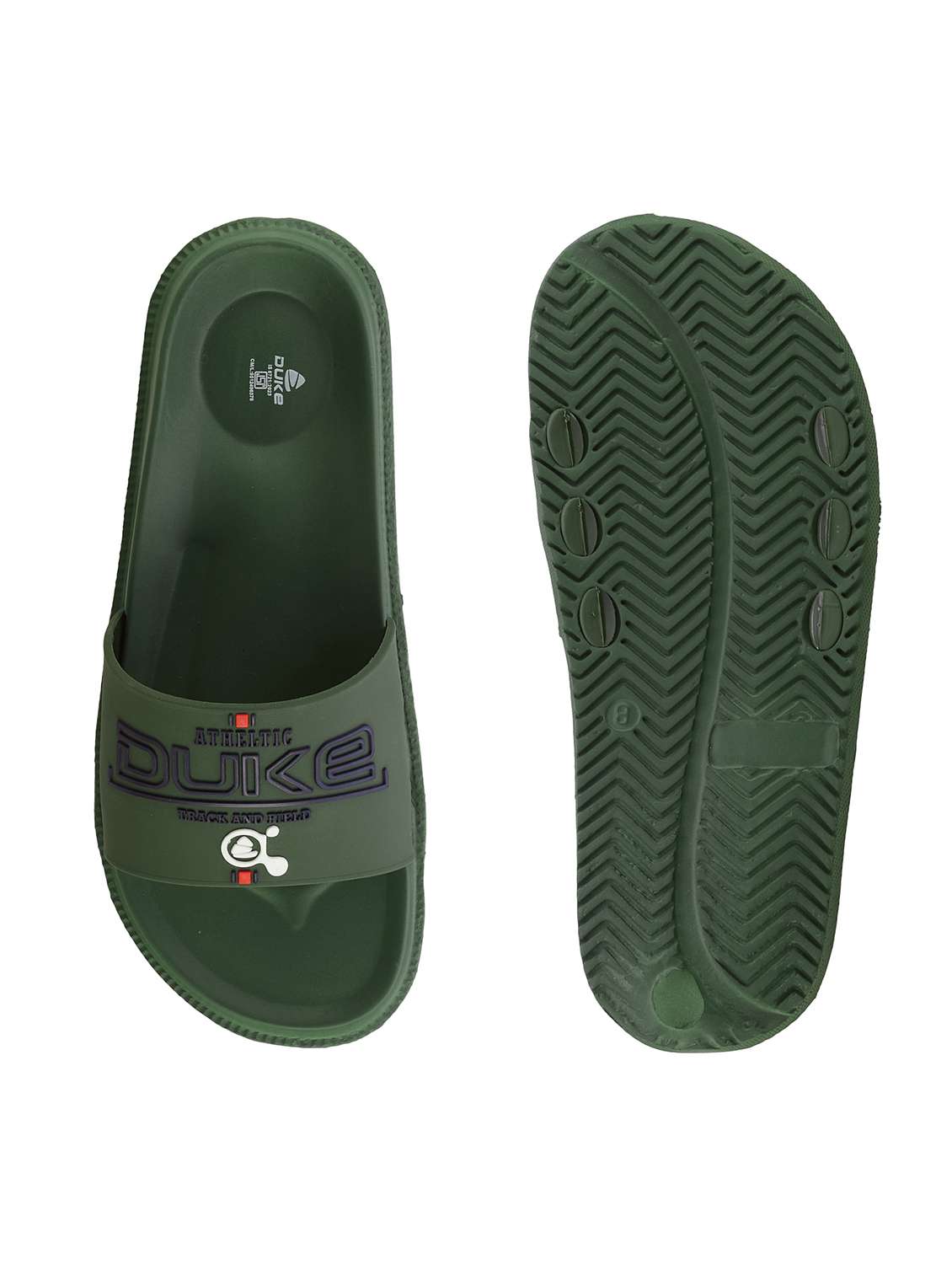 men olive slider flip flop - 21645423 -  Standard Image - 4