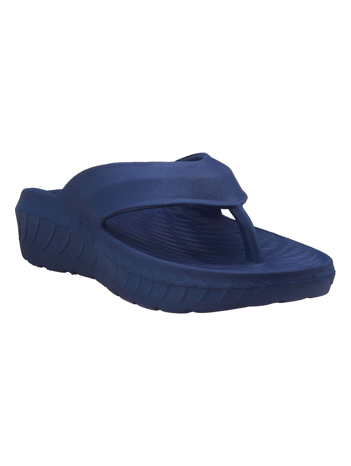 men navy blue slip on slipper - 21645425 -  Standard Image - 1