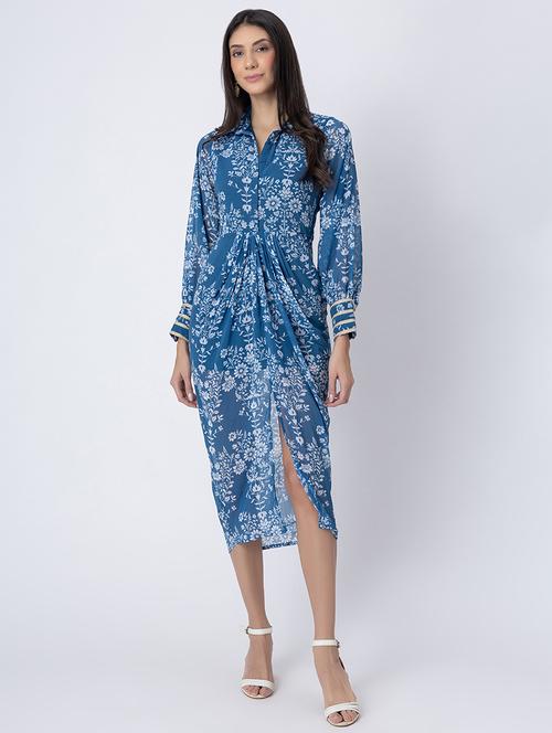 women floral print georgette bodycon dress - 21645464 -  Standard Image - 0