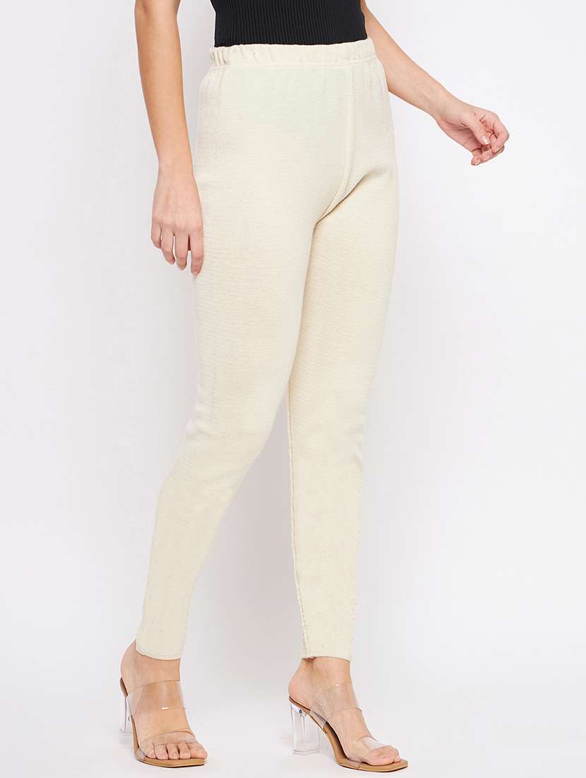 women solid ankle length leggings - 21645540 -  Standard Image - 1