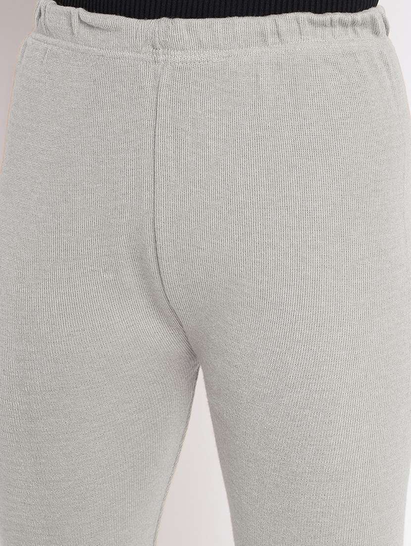 women plain high rise ankle length woolen leggings - 21645547 -  Standard Image - 6