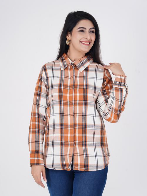 women checkered cotton shirt - 21645575 -  Standard Image - 0