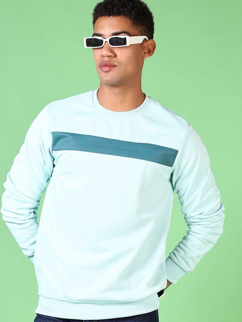 men color block long sleeve sweatshirt - 21645623 -  Standard Image - 1