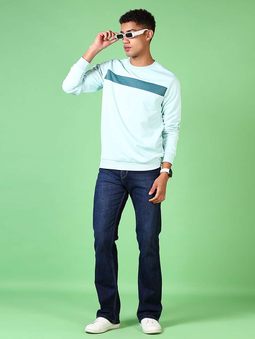 men color block long sleeve sweatshirt - 21645623 -  Standard Image - 4