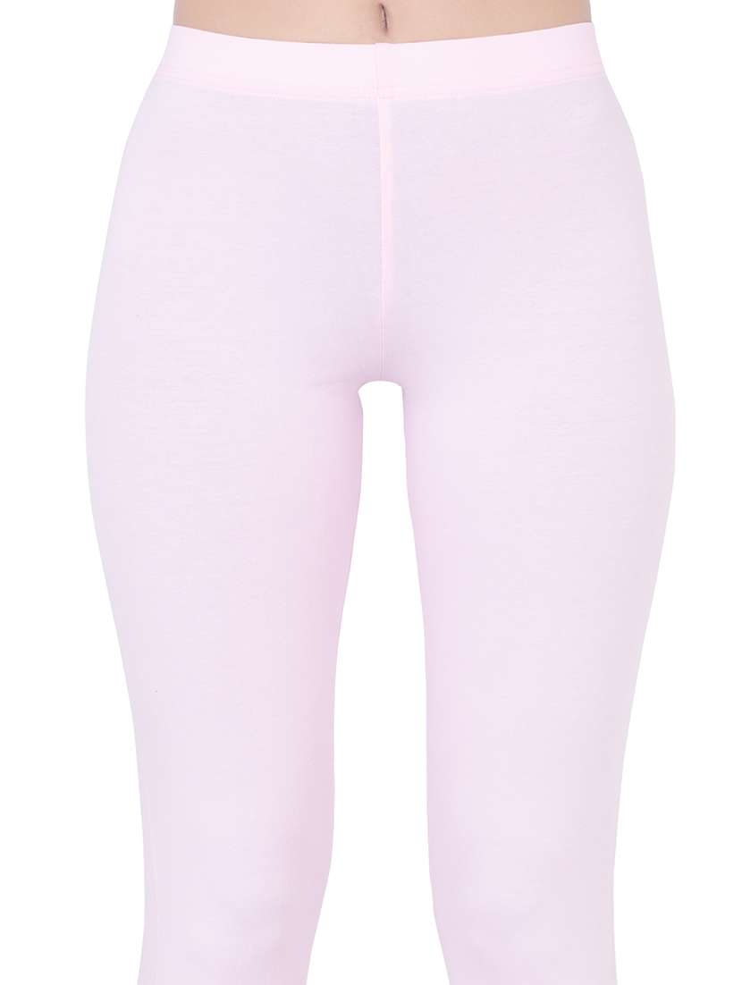 women plain ankle length mid rise leggings - 21645740 -  Standard Image - 4