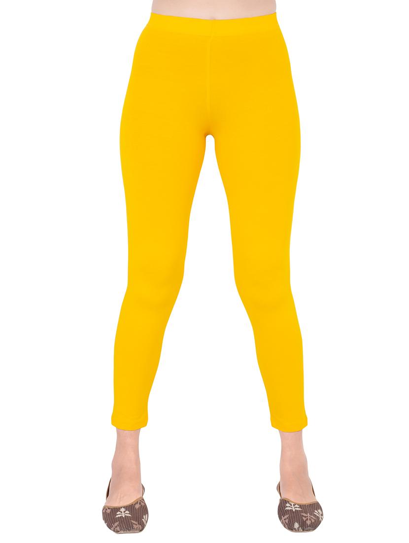 women plain ankle length mid rise leggings - 21645767 - Zoom Image - 0