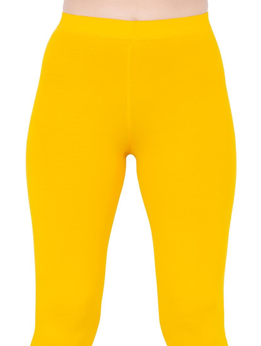 women plain ankle length mid rise leggings - 21645767 - Standard Image - 4