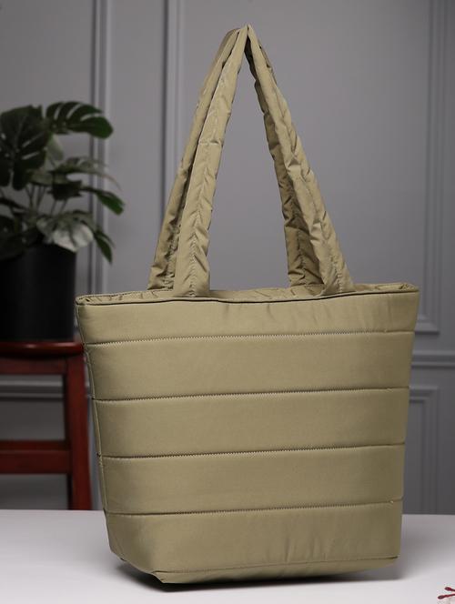 women green quilted striped handbag - 21645830 - Standard Image - 0