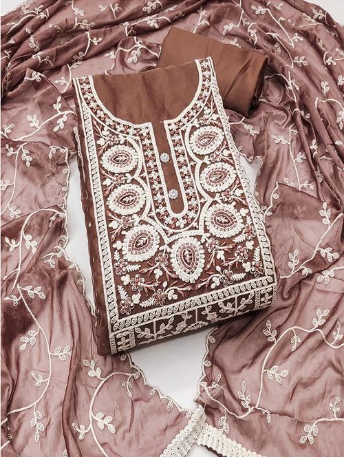 women embroidered 3-piece unstitched dress material - 21645876 - Standard Image - 0