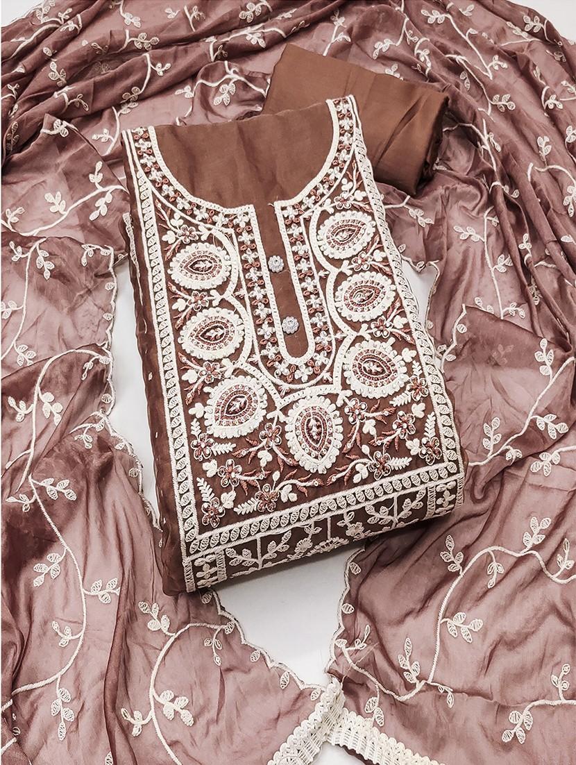 women embroidered 3-piece unstitched dress material - 21645876 - Zoom Image - 0