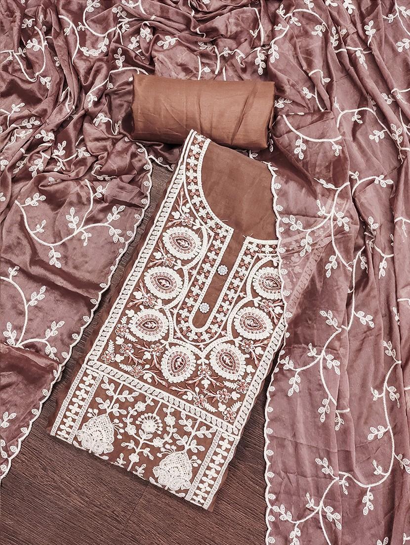 women embroidered 3-piece unstitched dress material - 21645876 - Standard Image - 1