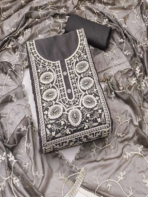 women embroidered 3-piece unstitched dress material  - 21645879 -  Standard Image - 0