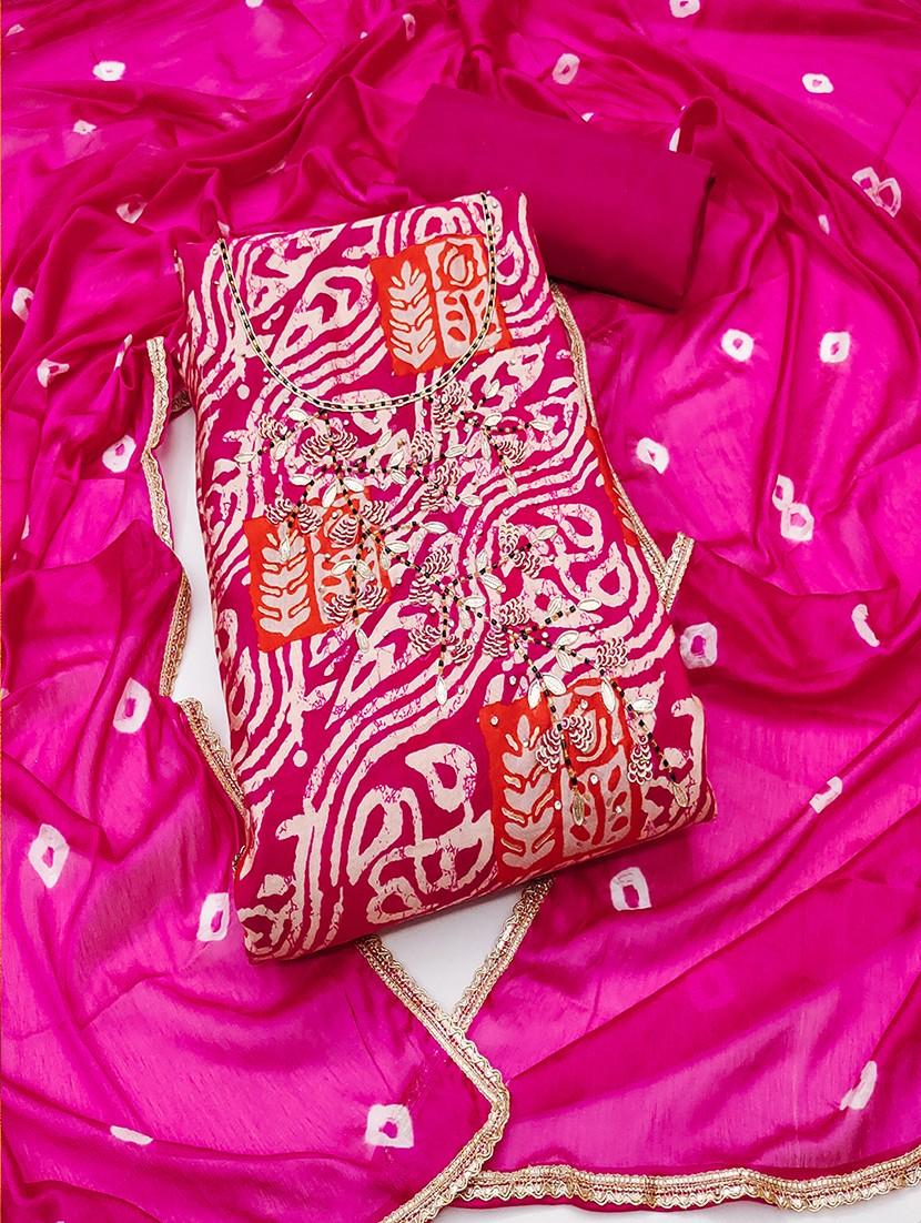 women embroidered 3-piece printed unstitched dress material - 21645881 - Zoom Image - 0