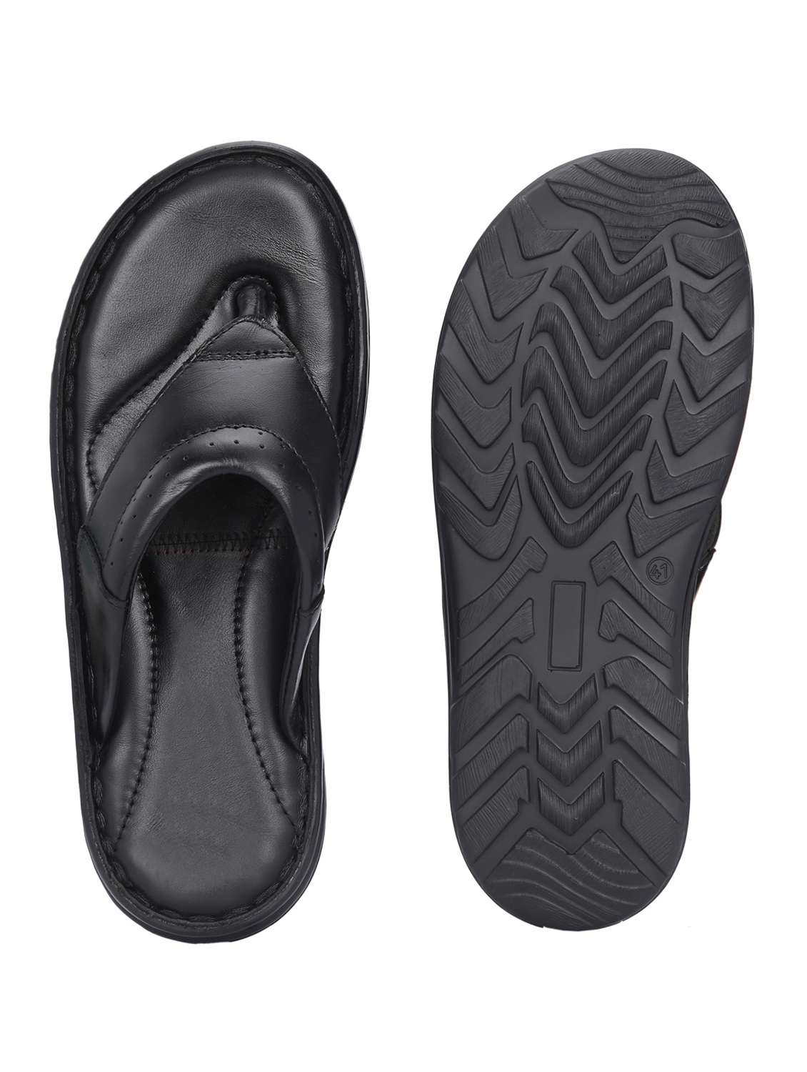 men solid slip on casual sandal - 21645989 -  Standard Image - 4