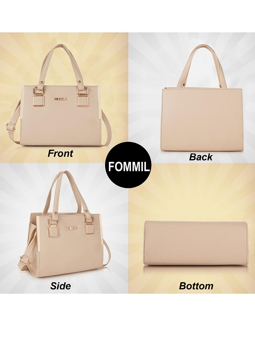 cream leatherette (pu) handbag - 21645994 -  Standard Image - 1