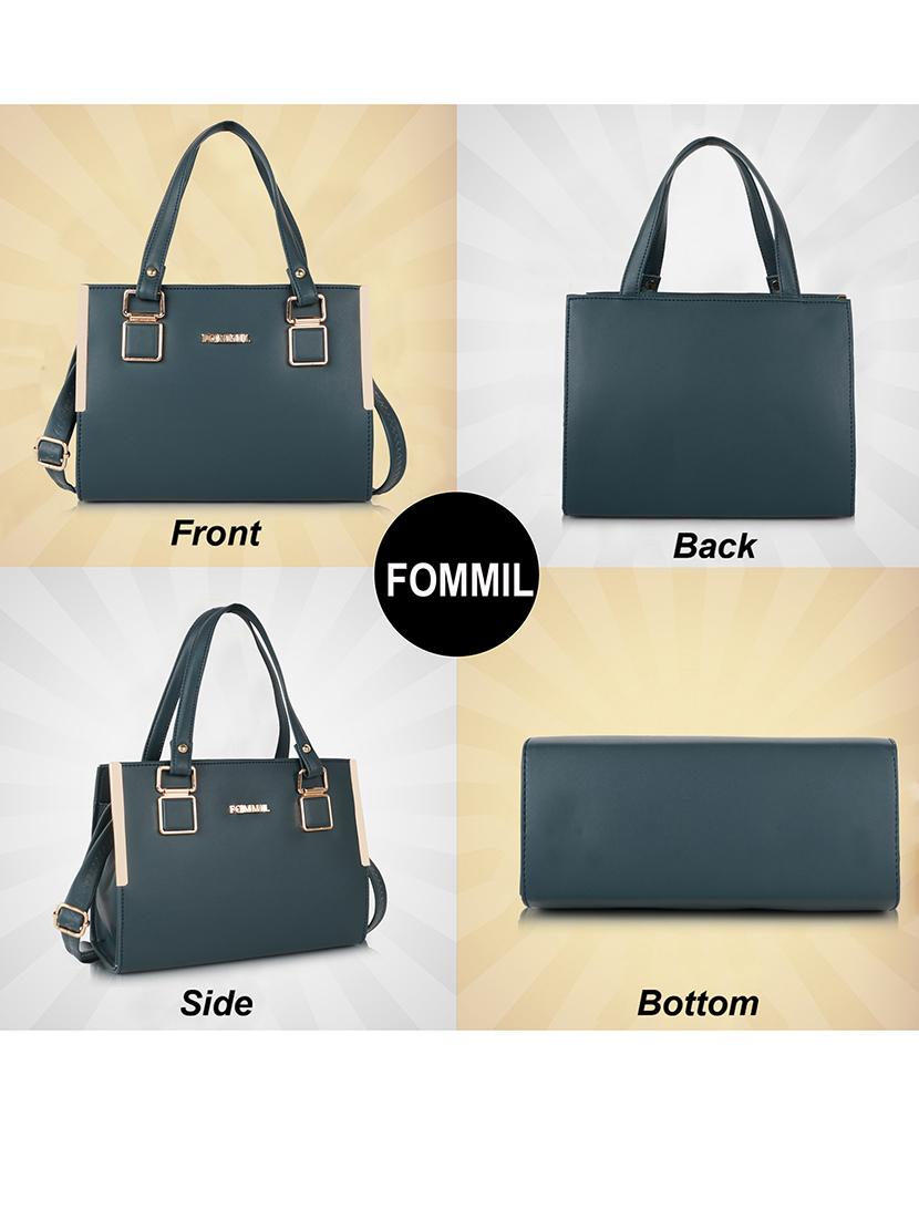 green leatherette (pu) handbag - 21645995 - Standard Image - 1