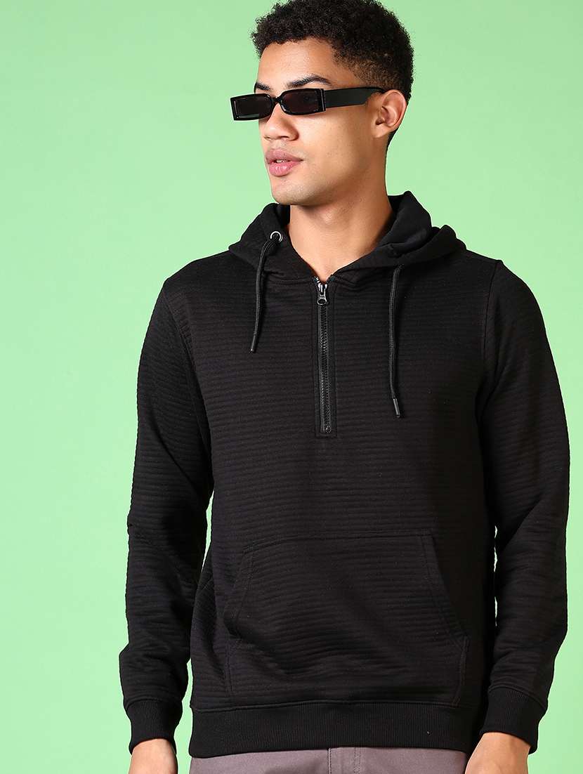 men black solid long sleeve sweatshirt - 21646002 -  Standard Image - 1