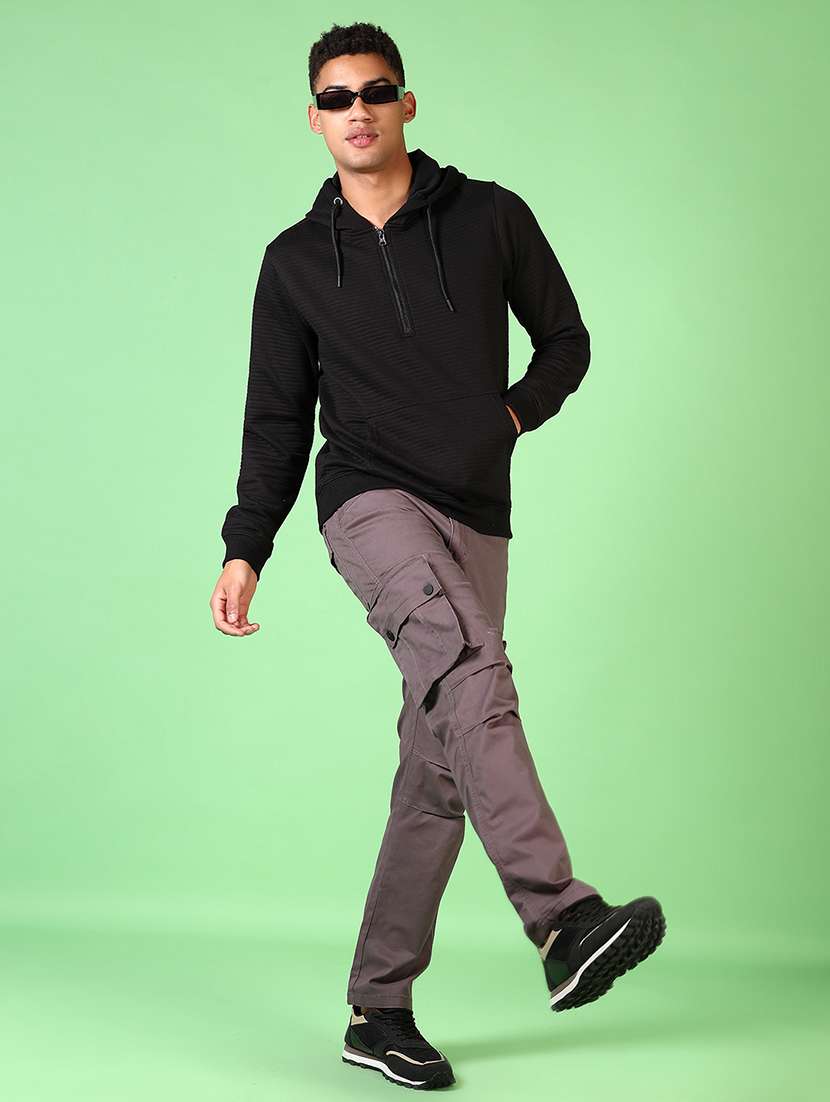 men black solid long sleeve sweatshirt - 21646002 -  Standard Image - 4