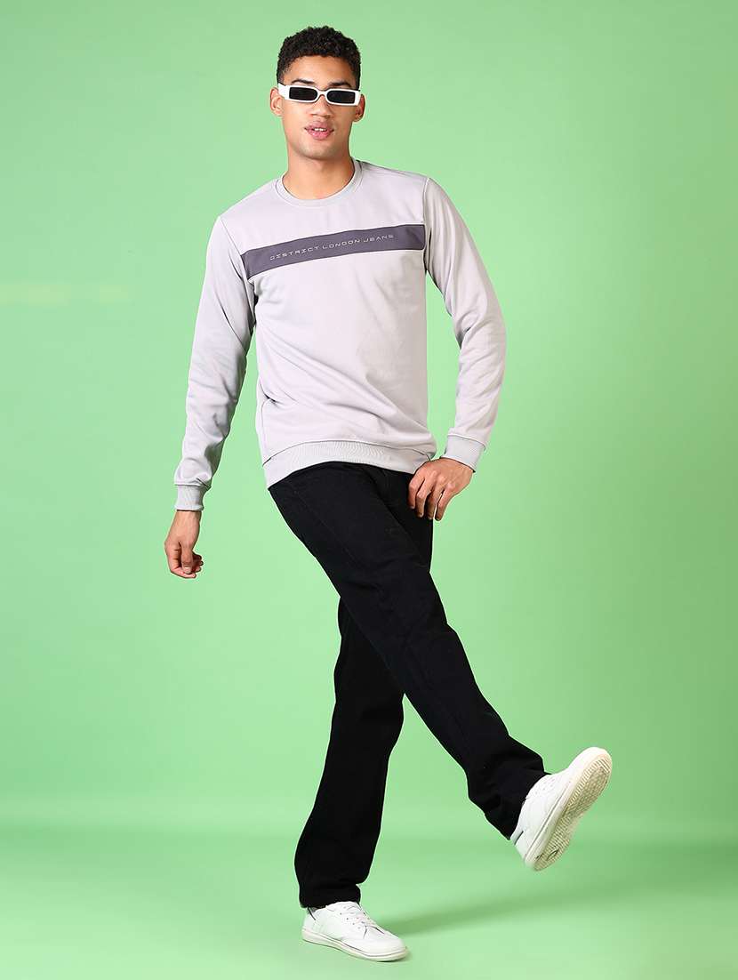 men color block long sleeve sweatshirt - 21646003 -  Standard Image - 4