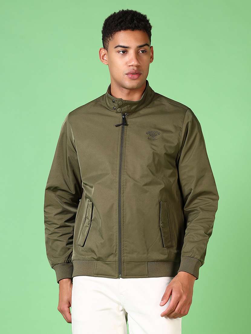 men long sleeves solid casual jacket