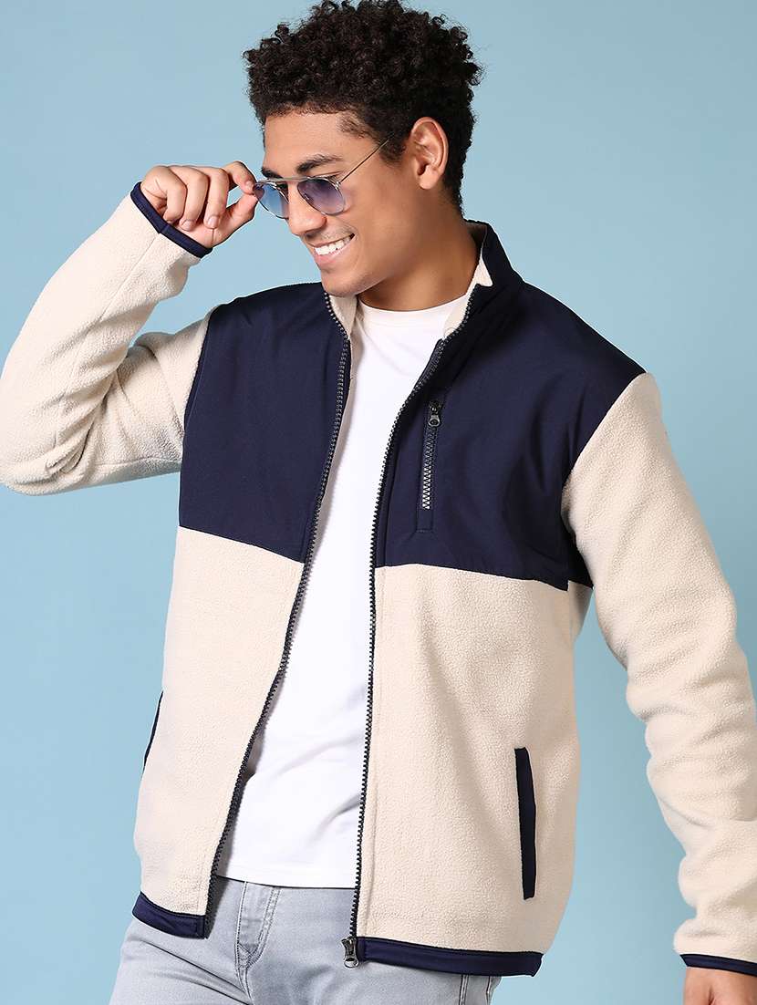 men scolor block long sleeve sweatshirt - 21646071 -  Standard Image - 1