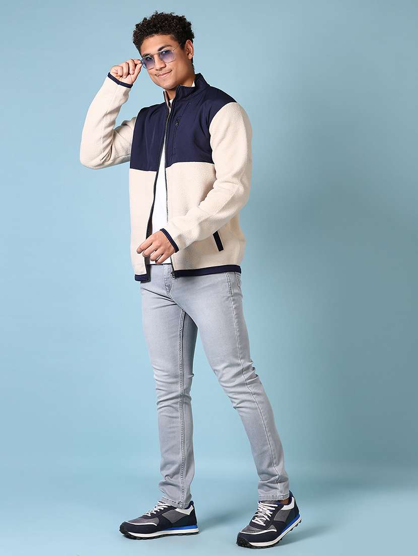 men scolor block long sleeve sweatshirt - 21646071 -  Standard Image - 4