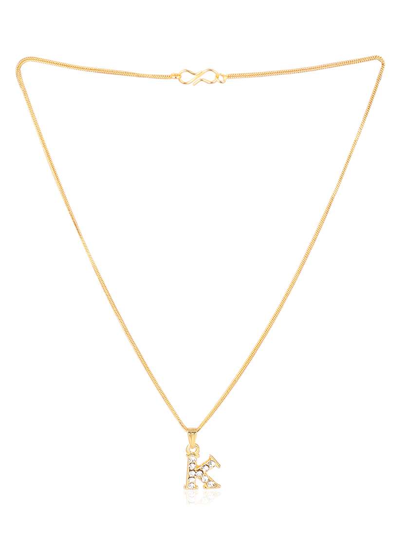 men personalized letter pendant with chain - 21646397 -  Standard Image - 1