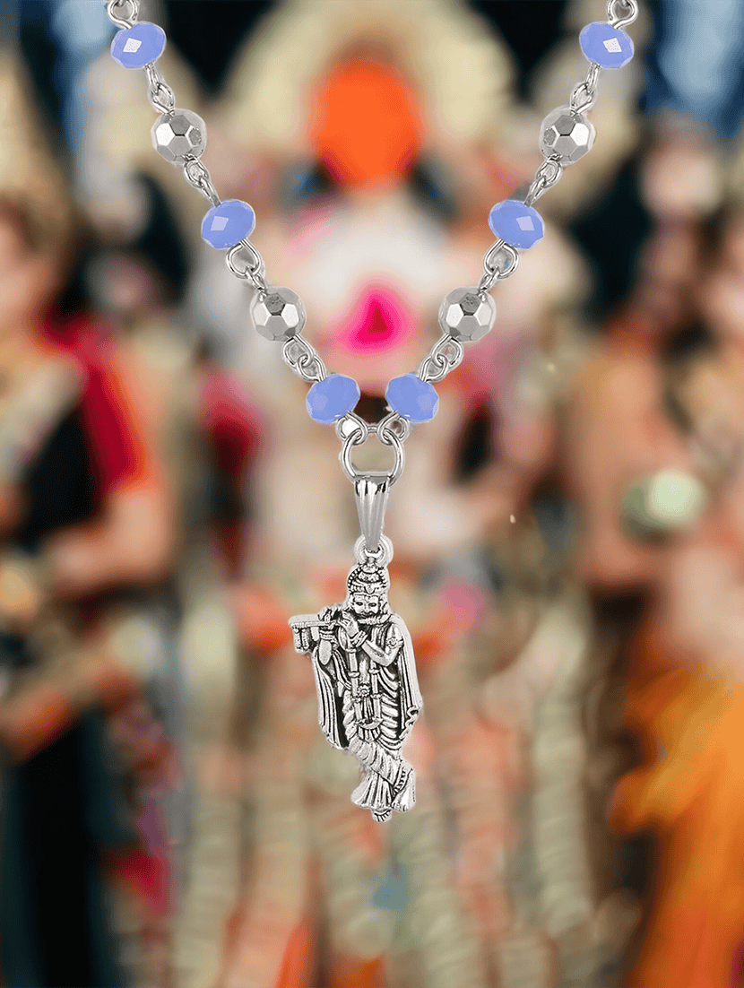 men sacred idol pendant with chain - 21646402 -  Standard Image - 1