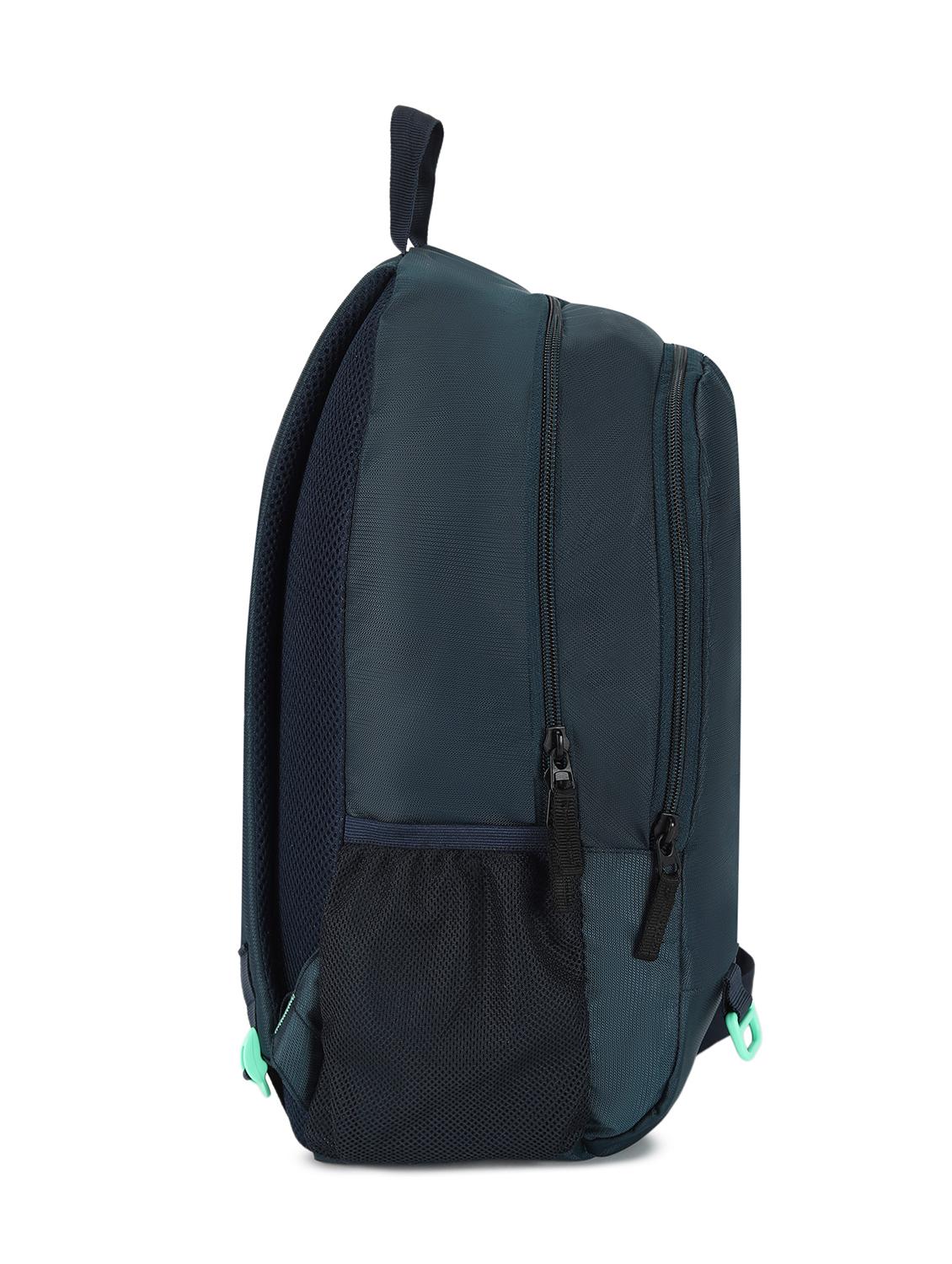 men solid teal polyester regular backpack - 21646498 - Standard Image - 4
