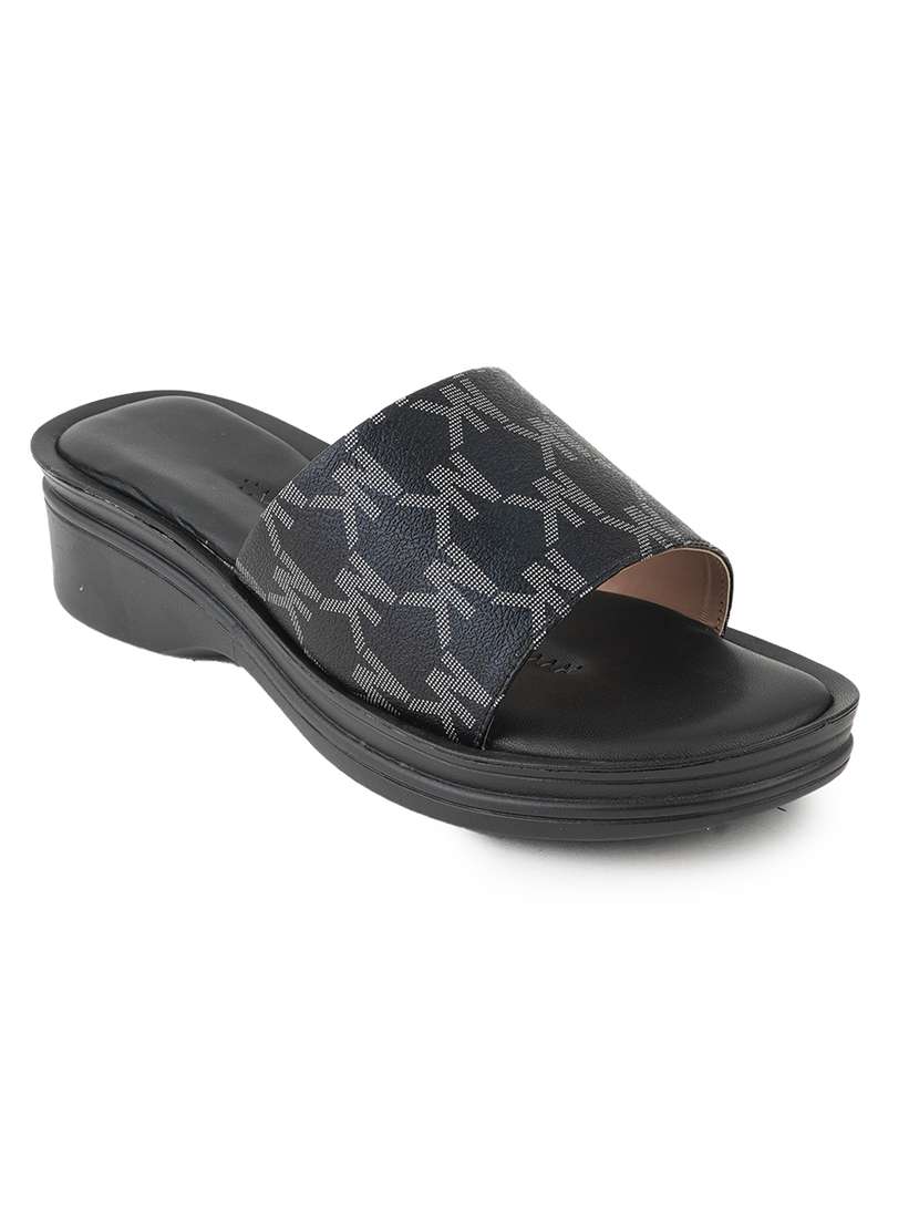 black slip on wedges - 21646519 -  Standard Image - 1