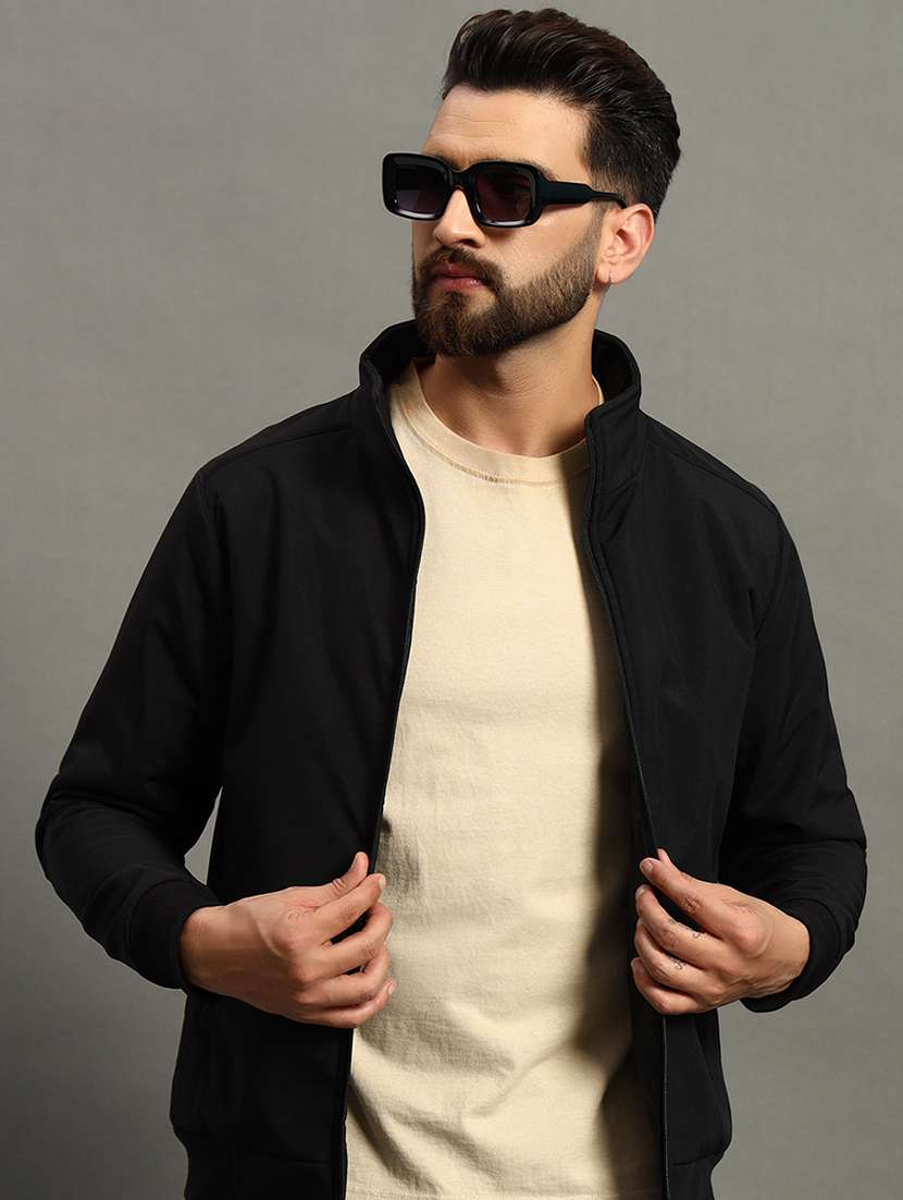 men solid long sleeve casual jacket - 21646556 -  Standard Image - 1