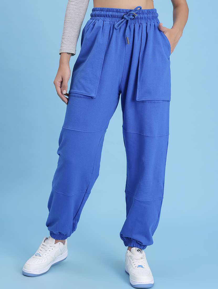 women plain high rise joggers