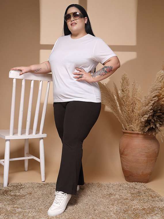 women plain low rise plus size jeggings - 21646610 -  Standard Image - 4