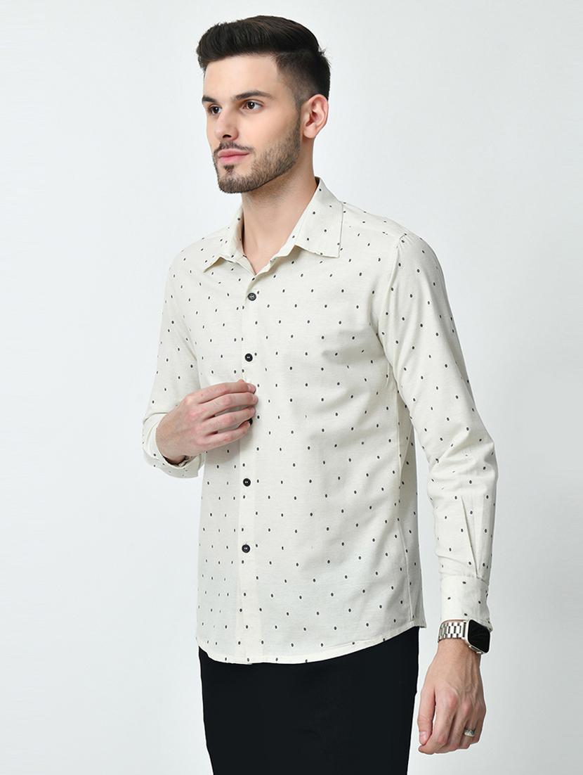 men regular fit printed long sleeve casual shirt - 21646645 - Standard Image - 1