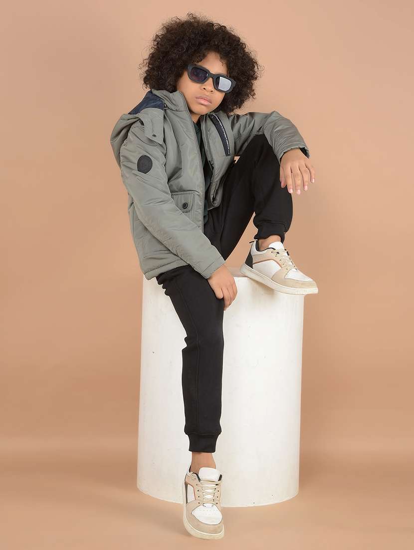 boys solid long sleeve quilted jacket - 21646748 -  Standard Image - 4