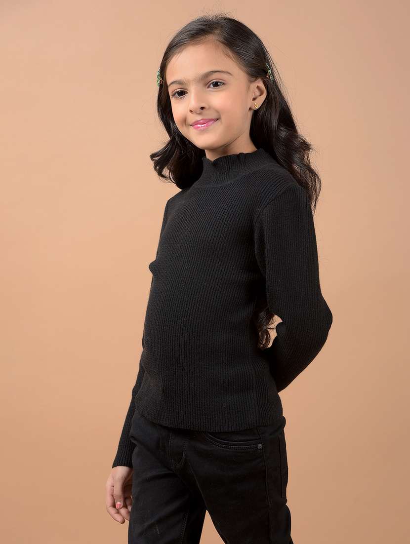 girls solids long sleeve sweater - 21646760 -  Standard Image - 1
