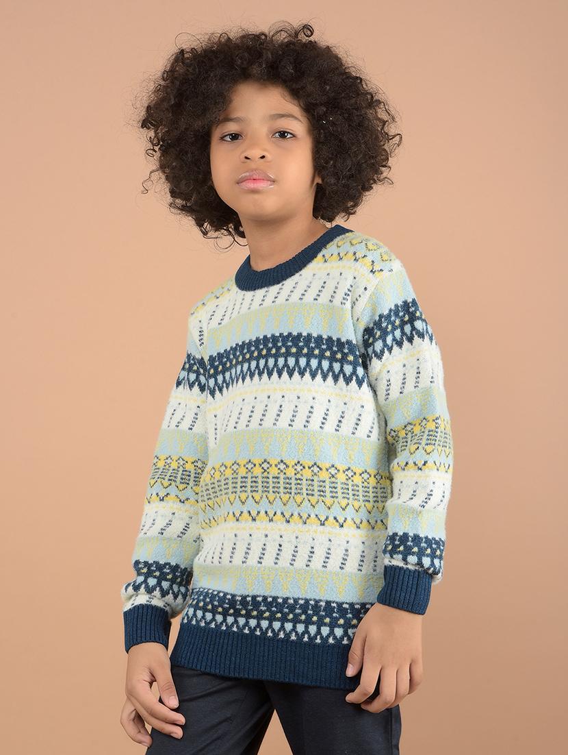 boys self design long sleeve sweaters - 21646763 -  Standard Image - 1