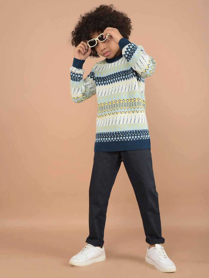 boys self design long sleeve sweaters - 21646763 - Standard Image - 4