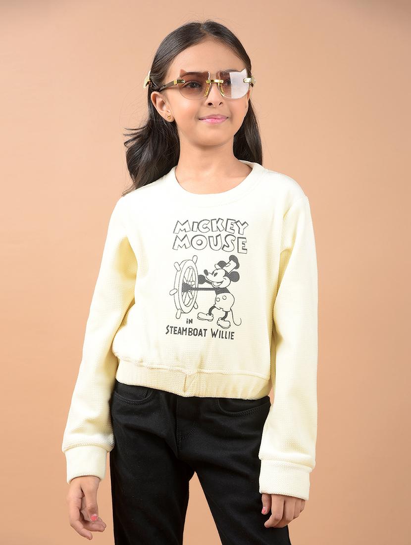 girls front print long sleeves sweatshirts - 21646767 - Standard Image - 1