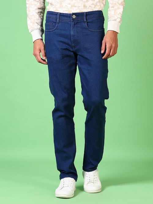 men mid rise plain slim fit jeans - 21646890 - Standard Image - 0