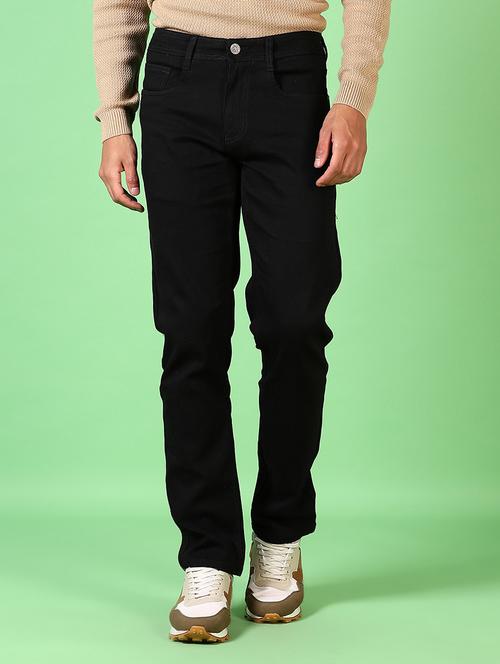 men mid rise plain slim fit jeans - 21646891 - Standard Image - 0