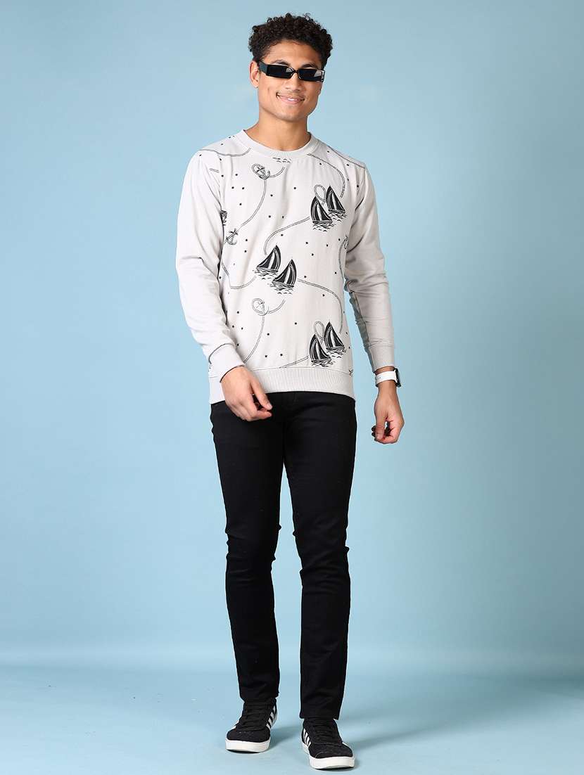 men long sleeves printed sweatshirt - 21646911 -  Standard Image - 4