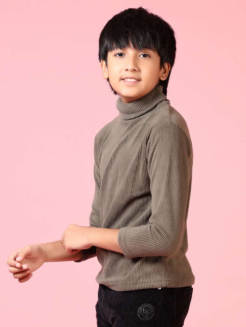 boys solid long sleeve sweater - 21646915 -  Standard Image - 1
