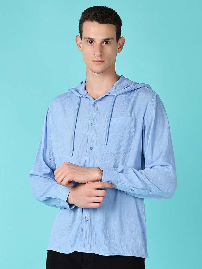 Men Long Sleeves Solid Casual Shirt - 21646920 -  Standard Image - 1