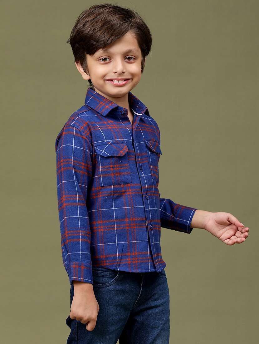 kids long sleeves checkered shirt - 21647086 -  Standard Image - 1