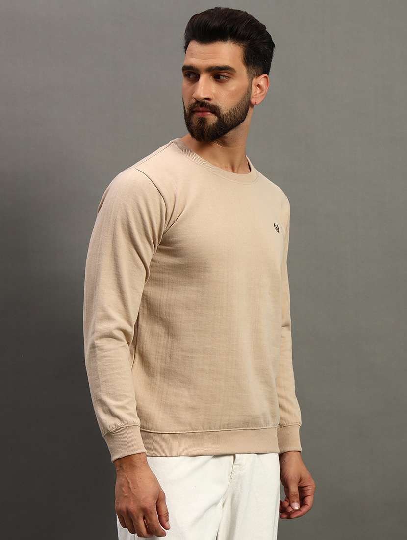 men solid regular fit sweatshirt - 21647110 -  Standard Image - 1