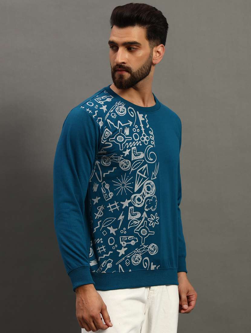 men front print regular fit sweatshirt - 21647113 -  Standard Image - 1
